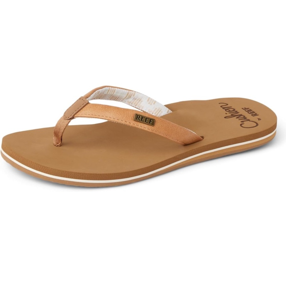 Reef Tan Flip Flops Size 8